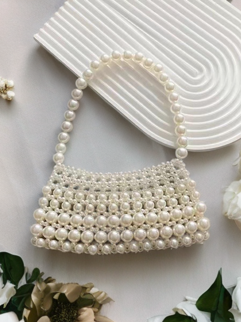 White Pearls Designer Bag