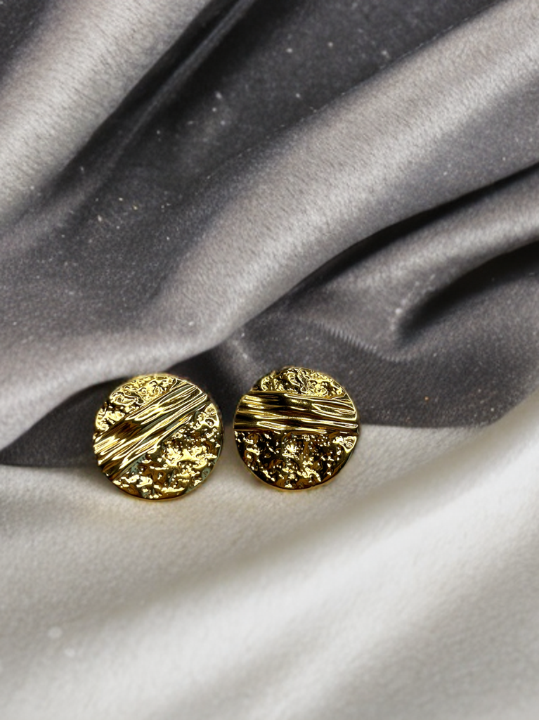 18K Gold-Plated Moon Studs