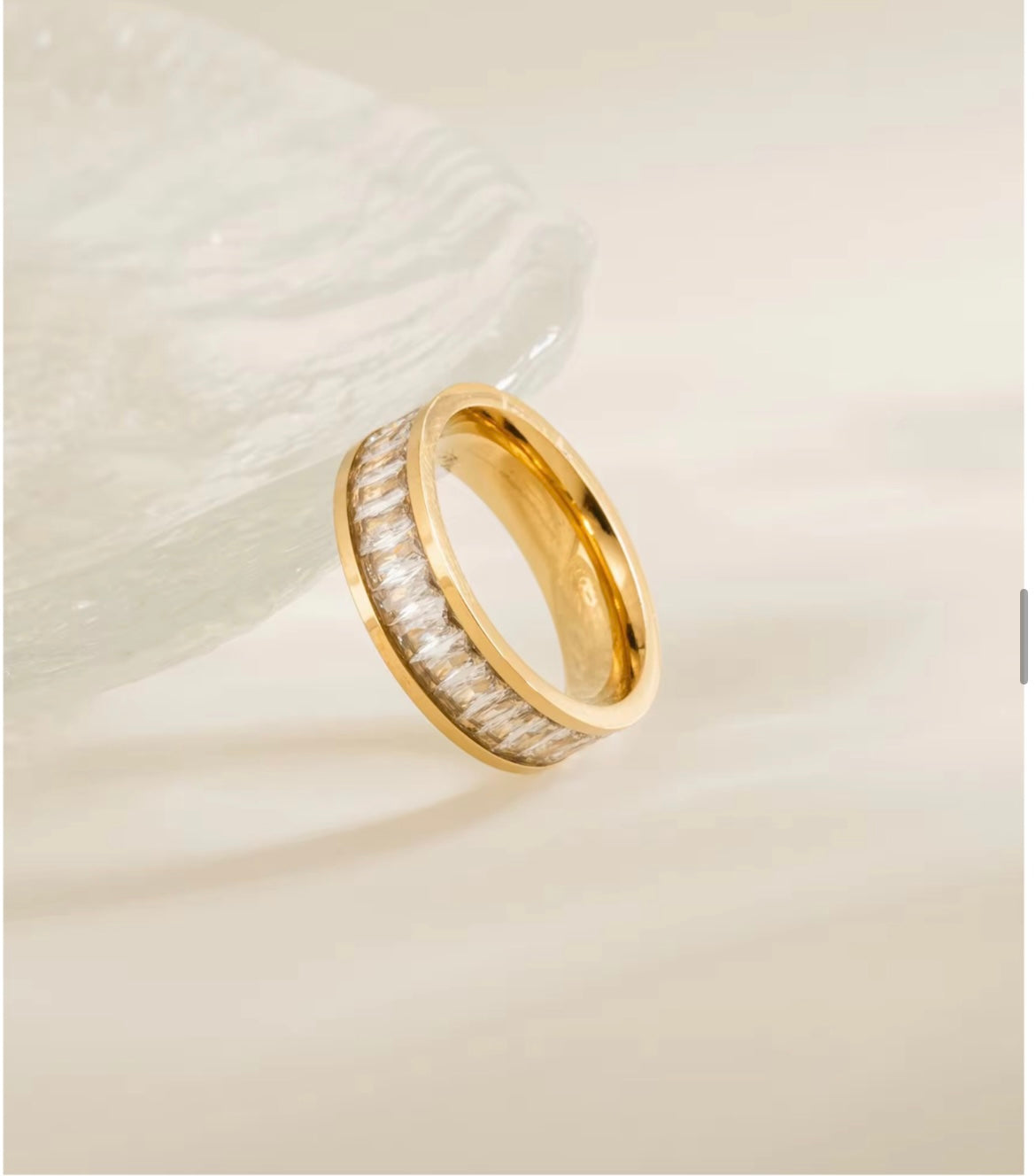 18K Gold-Plated studded Ring