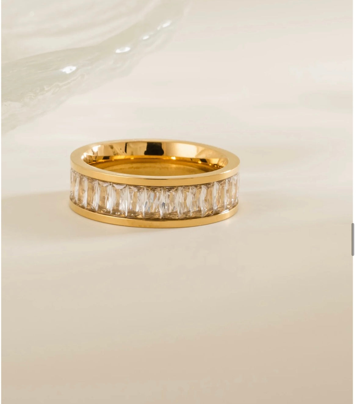 18K Gold-Plated studded Ring