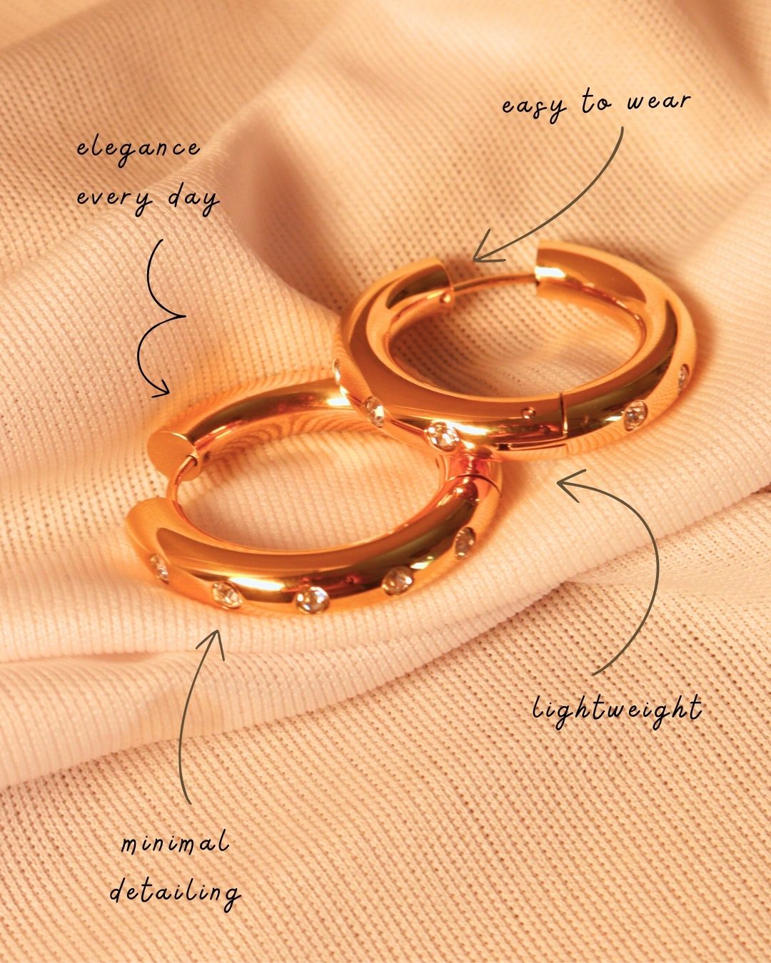 18K Gold-Plated Hoops