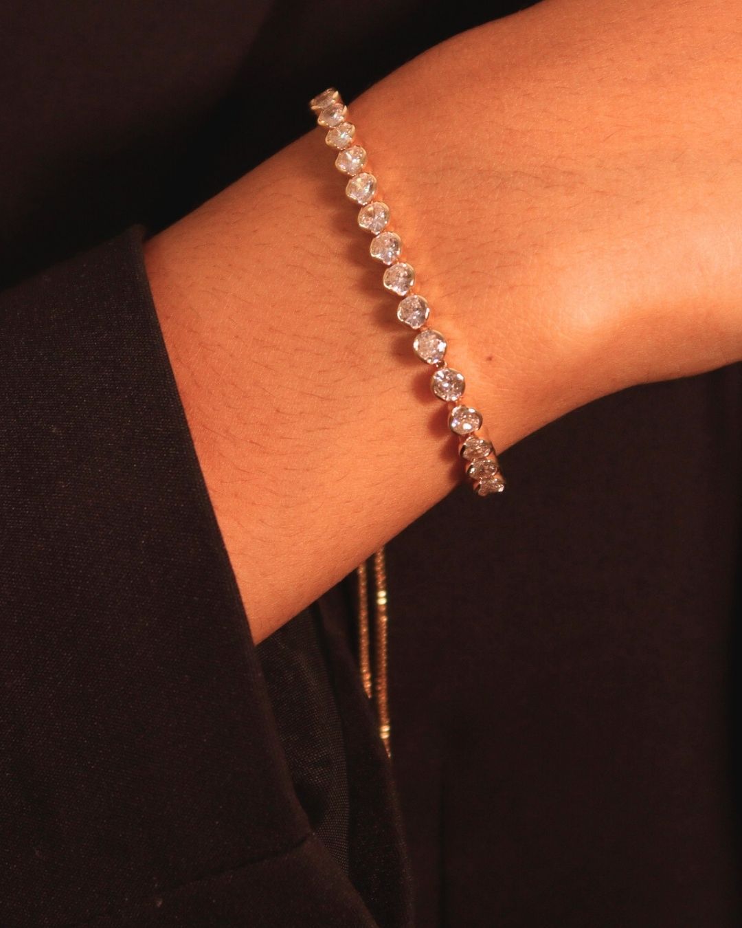 Gold-Plated Anti-Tarnish Embellished Bracelet