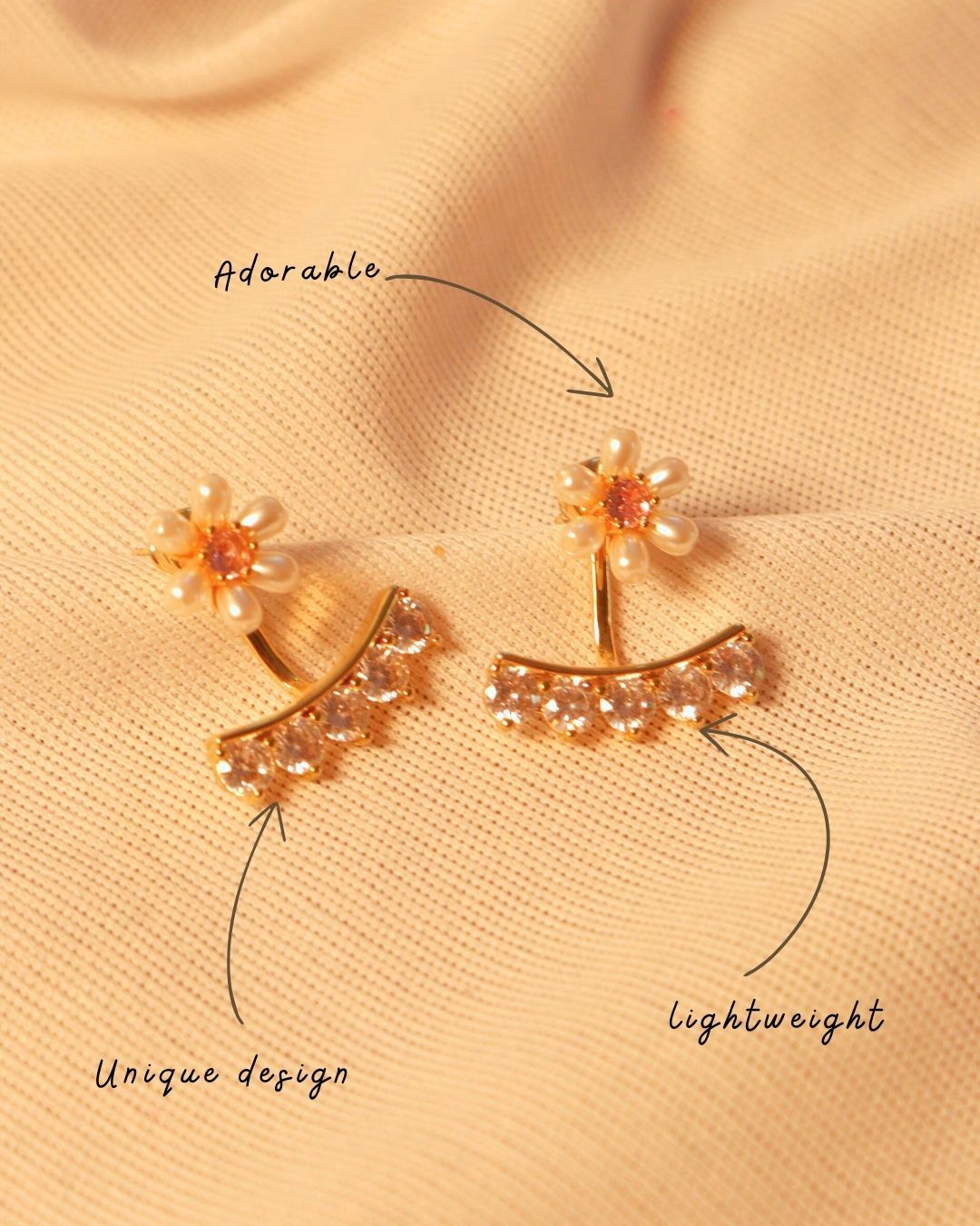 18K Gold-Plated Flower Studs