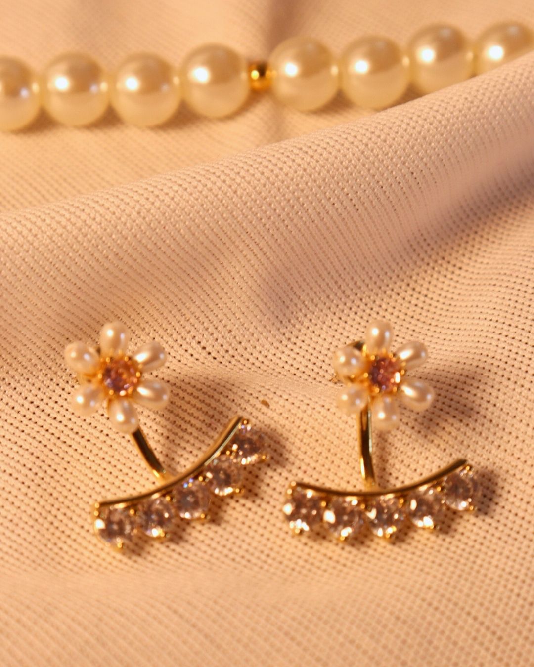 18K Gold-Plated Flower Studs