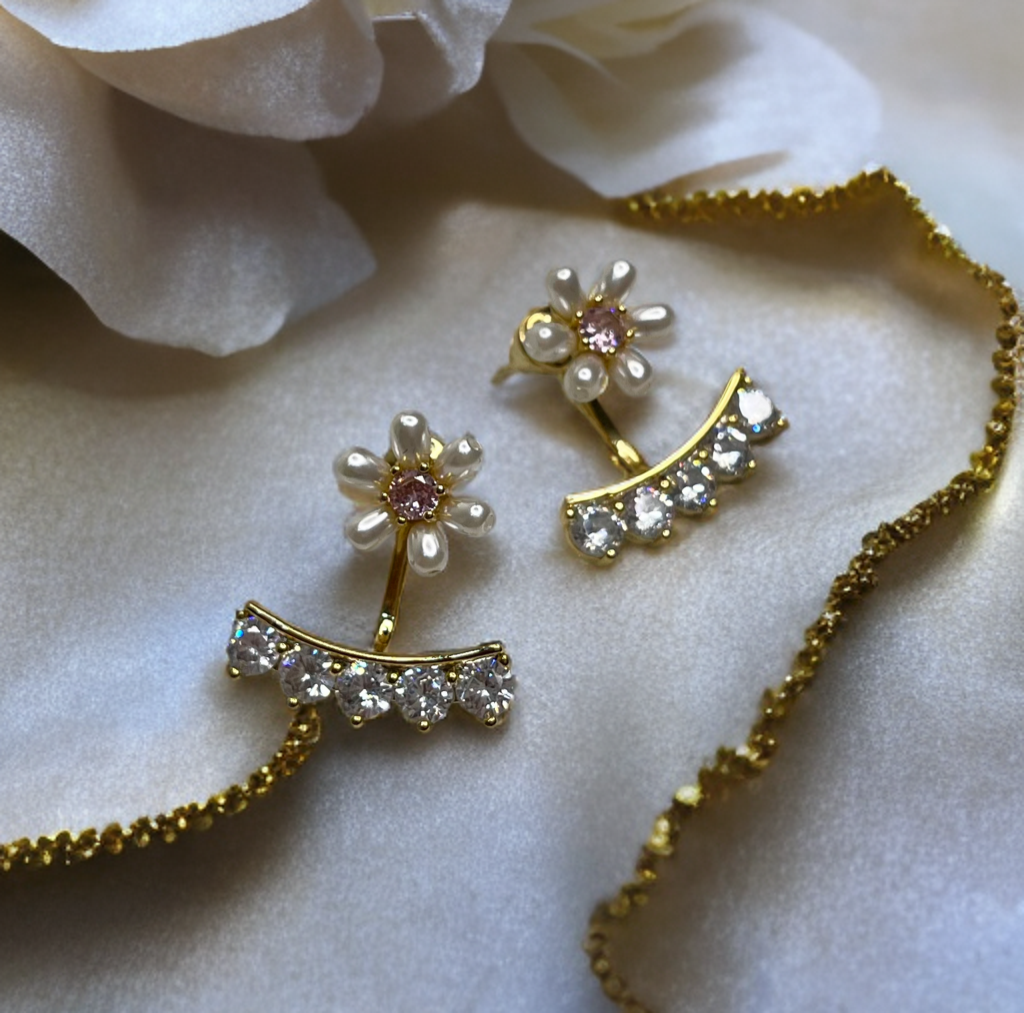 18K Gold-Plated Flower Studs