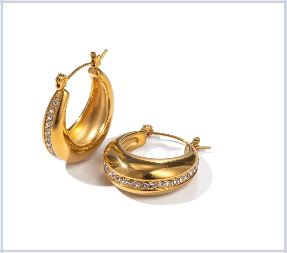 18K Gold-Plated Hoops