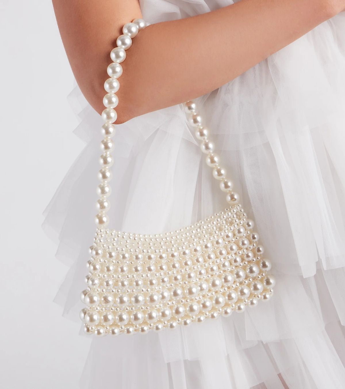 White Pearls Designer Bag