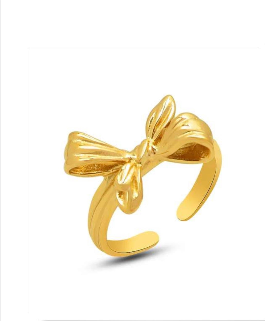 18k Gold-Plated Bow Ring