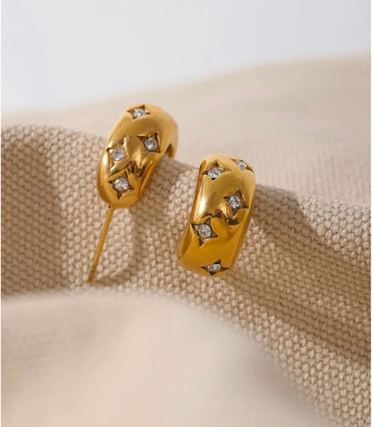 18K Gold-Plated Half-hoop Earrings