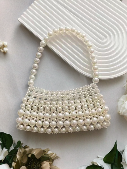 White Pearls Designer Bag