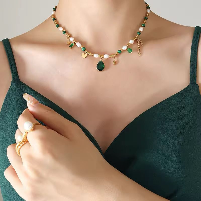 18k Gold-Plated Beaded Necklace