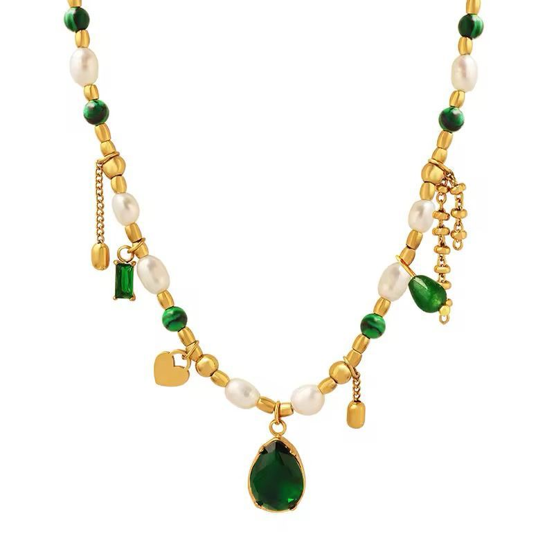 18k Gold-Plated Beaded Necklace
