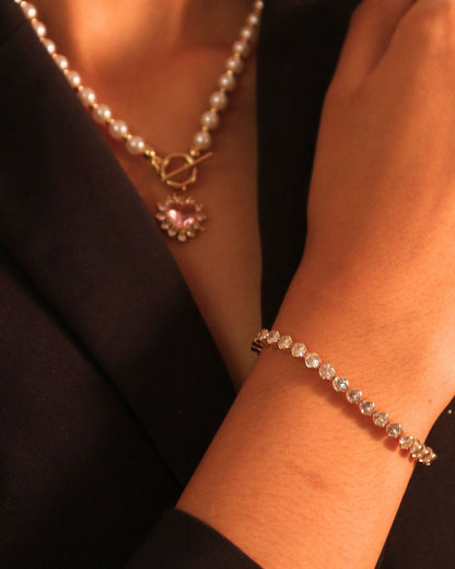 Gold-Plated Anti-Tarnish Embellished Bracelet