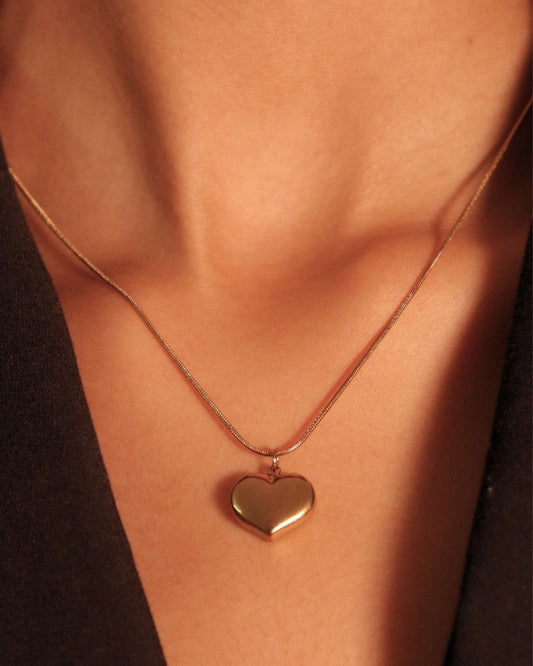 18k Gold-Plated Heart Pendant