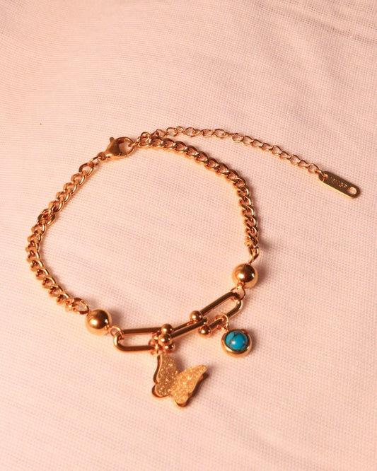 Gold-Plated Anti-Tarnish Charm Bracelet