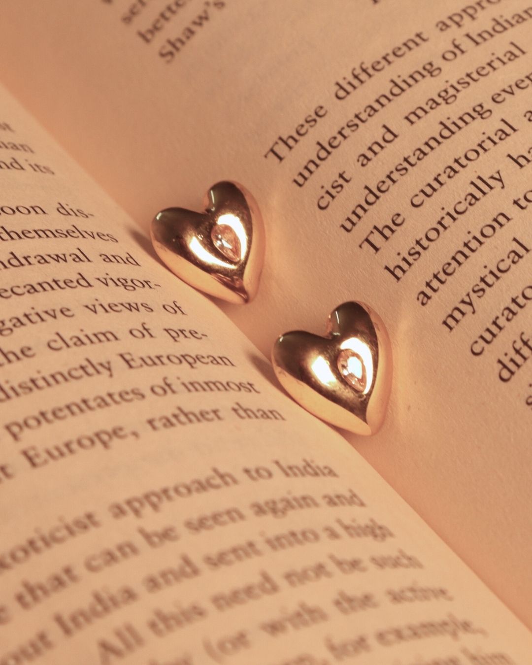 18K Gold-Plated Heart Studs