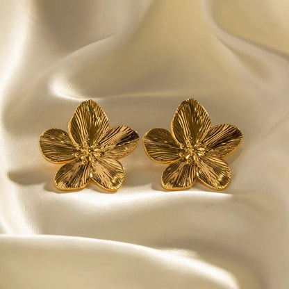 18K Gold-Plated Flower Studs