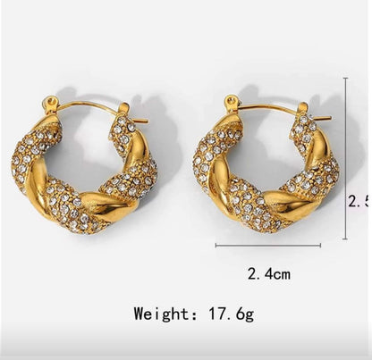 18K Gold-Plated Hoops