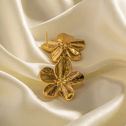 18K Gold-Plated Flower Studs