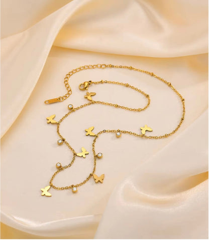Gold-Plated Butterfly Necklace