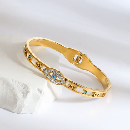 Gold-Plated Evil Eye Protection Bracelet