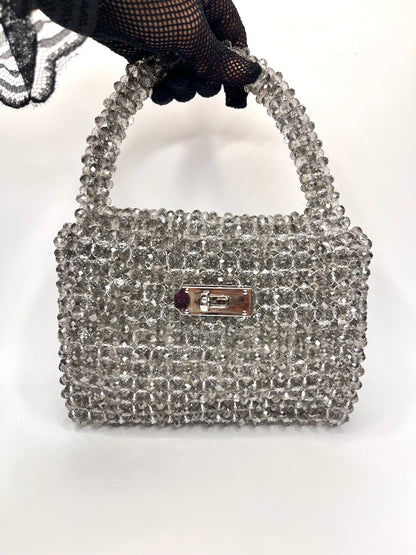 Silver crystal Bag