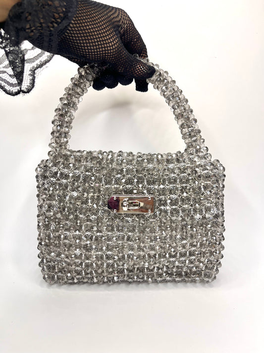 Silver crystal Bag