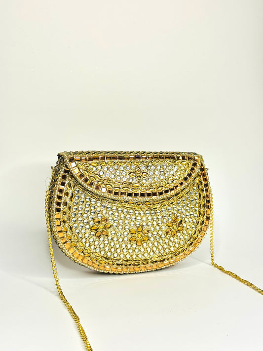 ‘Kiara’ Gold Clutch (Large)