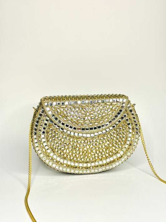 ‘Kiara’ Silver Clutch (Large)
