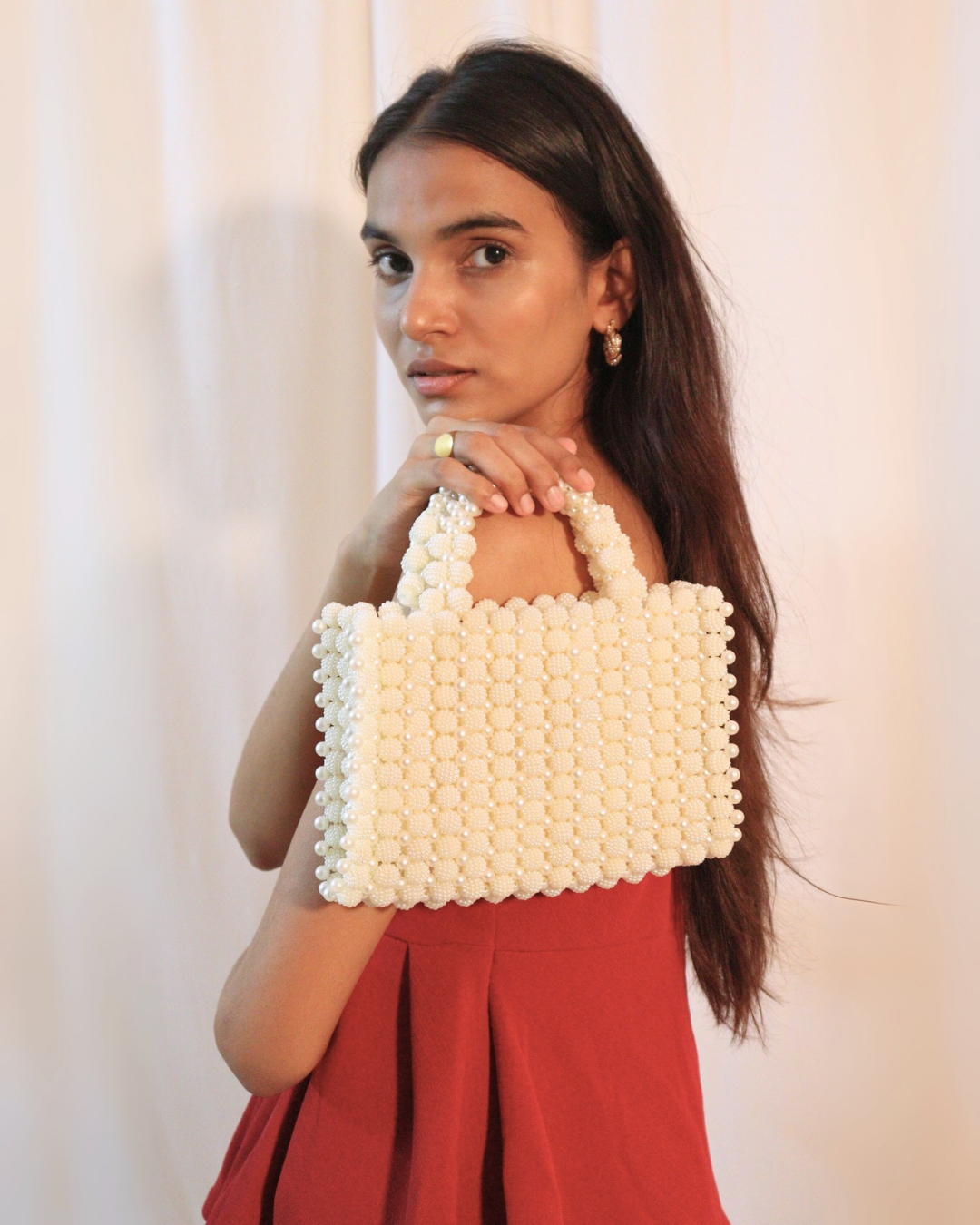 Off-White Pearls Designer Bag (Medium)